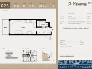 Prodej bytu 1+kk, Beroun, 33 m2