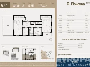 Prodej bytu 4+kk, Beroun, 110 m2