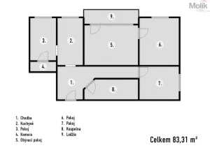 Prodej bytu 4+1, Teplice - Trnovany, Krušnohorská, 83 m2