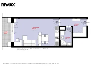 Pronájem bytu 1+kk, Praha - Záběhlice, Podle náhonu, 41 m2