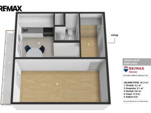 Prodej bytu 1+1, Karlovy Vary - Drahovice, Vítězná, 40 m2