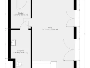 Pronájem bytu 1+kk, Brno, U zoologické zahrady, 37 m2