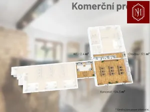 Pronájem kanceláře, Jihlava, Havlíčkova, 142 m2
