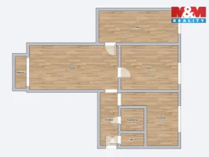Prodej bytu 3+1, Podbořany, Alšova, 62 m2