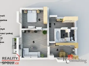 Pronájem bytu 2+1, Rychnov nad Kněžnou, Hrdinů odboje, 54 m2