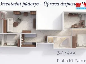 Prodej bytu 3+1, Praha, Parmská, 72 m2
