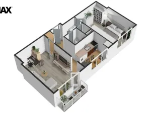 Pronájem bytu 2+1, Praha - Letňany, Vítkovická, 52 m2