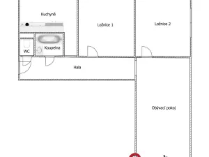 Pronájem bytu 3+1, Praha - Braník, Žalmanova, 74 m2