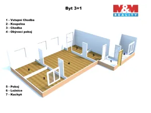 Prodej bytu 3+1, Skalice, 109 m2
