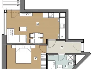 Pronájem bytu 2+kk, Pohořelice, 47 m2
