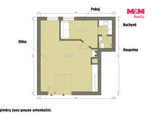 Pronájem garáže, Rokycany - Nové Město, Dělostřelců, 46 m2