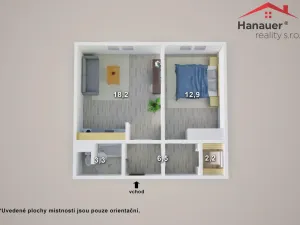 Prodej bytu 2+kk, Ústí nad Labem - Severní Terasa, Poláčkova, 42 m2