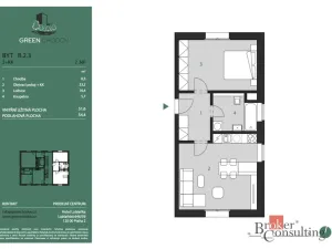 Prodej bytu 2+kk, Praha - Chodov, Klapálkova, 54 m2