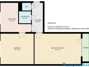 Prodej bytu 2+1, Praha - Malešice, Tuchorazská, 51 m2