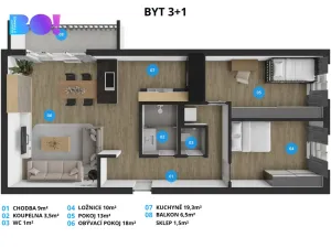 Prodej bytu 3+1, Opava, Palackého, 81 m2