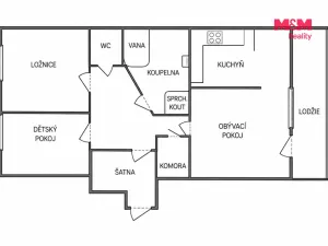 Prodej bytu 3+kk, Praha - Chodov, Na sádce, 80 m2