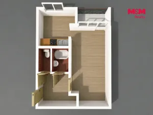 Prodej bytu 1+kk, Praha - Troja, U Pentlovky, 37 m2