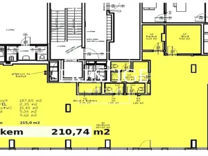 Pronájem obchodního prostoru, Praha - Karlín, Sokolovská, 210 m2