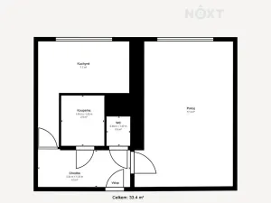 Prodej bytu 1+1, Hluboká nad Vltavou, Nerudova, 33 m2