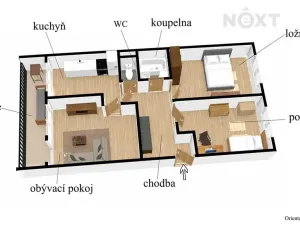 Pronájem bytu 3+1, Žatec, Dr. Václava Kůrky, 71 m2