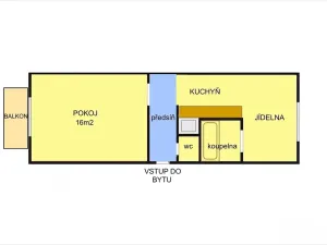 Pronájem bytu 2+kk, Brno, Palackého třída, 39 m2