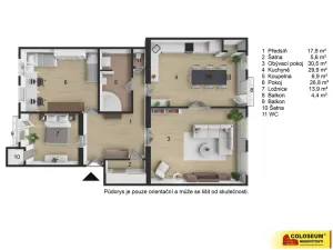 Prodej bytu 3+1, Brno - Staré Brno, 134 m2