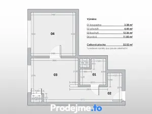 Pronájem bytu 1+1, Brno, Palackého třída, 33 m2