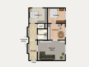 Prodej bytu 3+1, Most, Hutnická, 73 m2