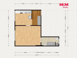 Prodej bytu 1+1, Karlovy Vary - Dvory, Kpt. Jaroše, 40 m2