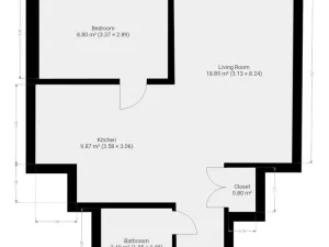 Pronájem bytu 2+kk, Praha - Žižkov, Chelčického, 45 m2