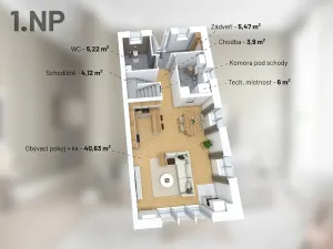 Prodej bytu 4+kk, Praha - Řepy, Otlíkovská, 125 m2
