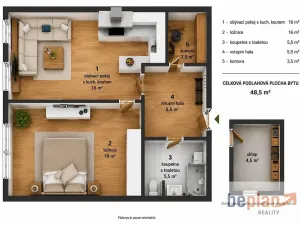 Prodej bytu 2+kk, Stříbrná Skalice, 48 m2