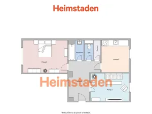 Pronájem bytu 2+1, Havířov - Město, Fibichova, 54 m2