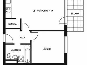 Prodej bytu 2+kk, Praha - Hlubočepy, Kováříkova, 37222 m2