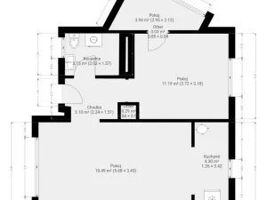 Pronájem bytu 2+kk, Brno, Ypsilantiho, 45 m2
