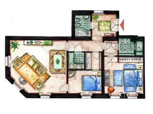 Pronájem bytu 3+1, Praha, Janáčkovo nábřeží, 83 m2