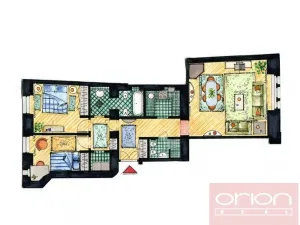 Pronájem bytu 3+1, Praha - Nové Město, Odborů, 81 m2