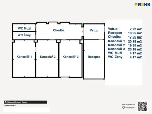 Pronájem kanceláře, Hradec Králové, Akademika Bedrny, 110 m2