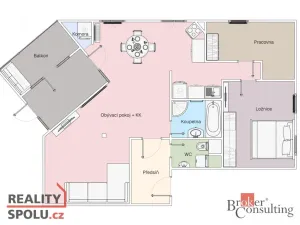 Pronájem bytu 3+kk, Trnová, 76 m2