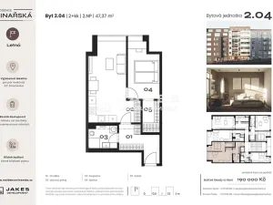 Pronájem bytu 2+kk, Praha - Holešovice, Vinařská, 47 m2