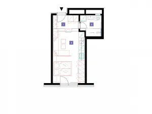Pronájem bytu 1+kk, Praha - Stodůlky, Mukařovského, 31 m2