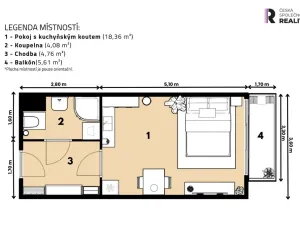 Prodej bytu 1+kk, Praha - Třebonice, Do zahrádek I, 32 m2