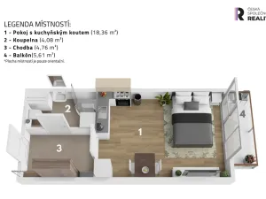 Prodej bytu 1+kk, Praha - Třebonice, Do zahrádek I, 32 m2