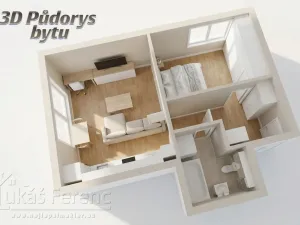 Pronájem bytu 2+kk, Hostivice, Pšeničná, 52 m2