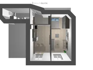 Pronájem bytu 2+kk, České Budějovice - České Budějovice 3, Pražská tř., 42 m2