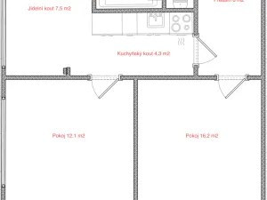 Prodej bytu 2+1, Praha - Kamýk, Krhanická, 54 m2
