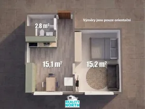 Prodej bytu 2+kk, Ústí nad Labem, Plynárenská, 33 m2