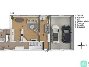 Prodej rodinného domu, Košťany, Na Hampuši, 265 m2