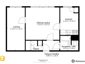 Pronájem bytu 2+1, Zlín, Slezská, 48 m2