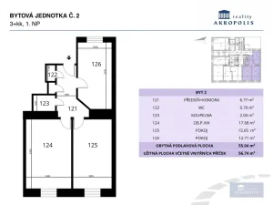 Prodej bytu 3+kk, Praha - Libeň, Kotlaska, 56 m2